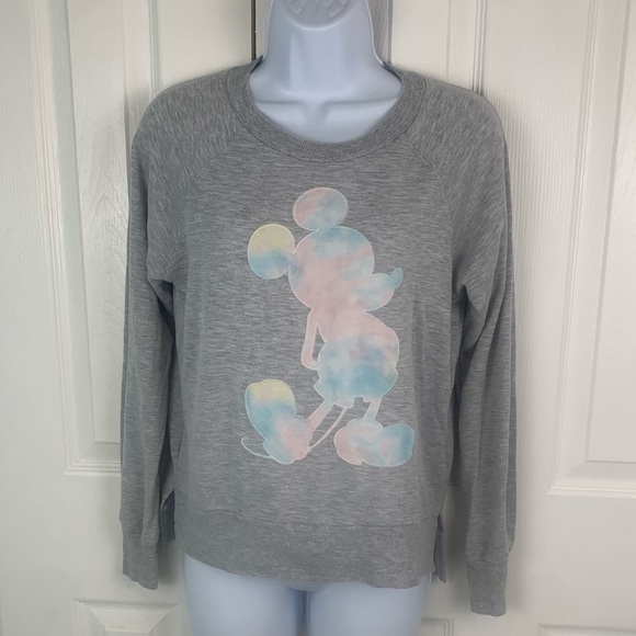 Disney Lightweight Sweatshirt‎ with Mickey Mouse Pastel Colors Size XS 0/2 - Picture 1 of 7